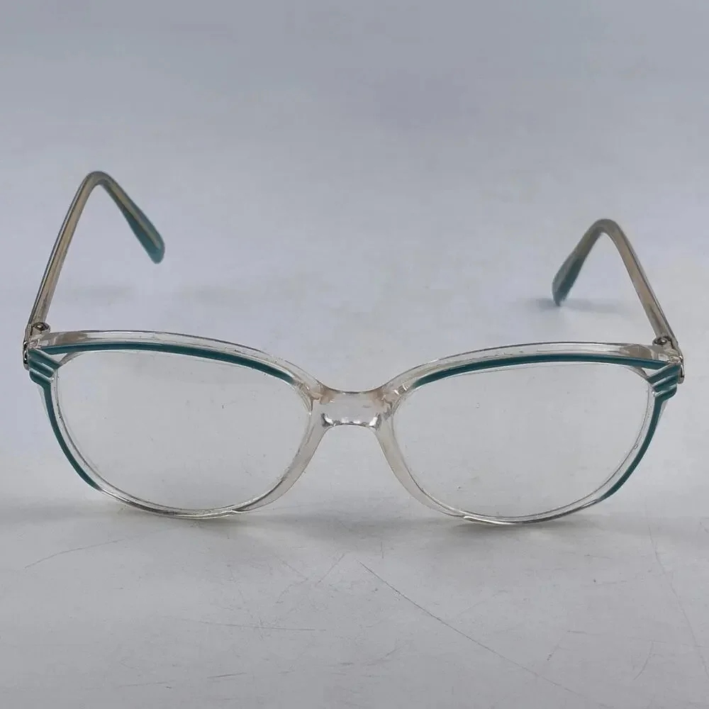 Grasset Bijou Women Eyeglasses Frame Clear Blue Plastic Cat Eye Full Rim 57-17mm